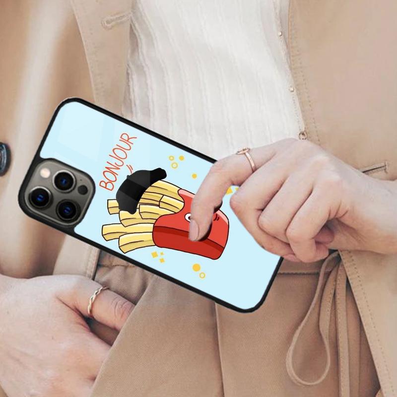 Pommes Burger Pizza Magnetische Handyhülle Für APPLE iPhone 17 Air 16 14 13 12 Pro Max 15 Plus Laden Mit MagSafe Hülle