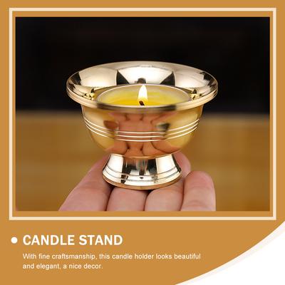 Jóga Držák na máslovou lampu Meditace Kadidlo Chrámová dekorace Měděné svícny