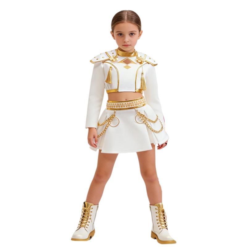 

Мисливці на відьом Румі Зої Міра Костюм для косплею для дівчат Карнавальна вечірка Хелловін Нарядний костюм Набір 130cm