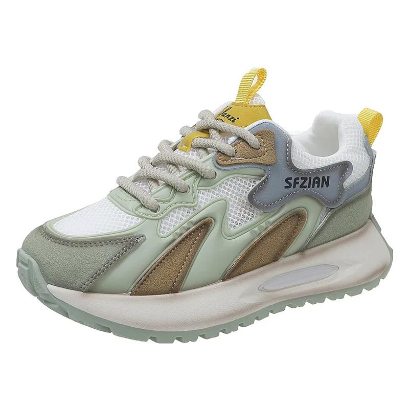 Fashion Woman Mesh Breathable Sneakers Women Autumn Trainers Shoes Ladies Casual Sport Sneakers Flat Lightweight Soft Vulcanize Shoes