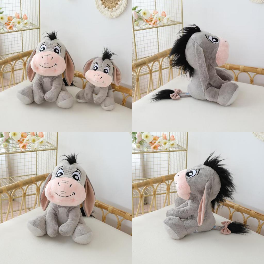 Cute Grey Plush Donkey Toy For Kids Soft And Cuddly Stuffed Animal Doll, Perfect Gift For Children