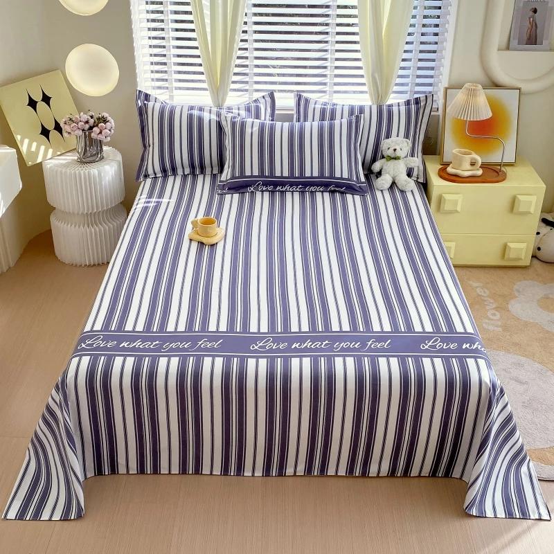 Geometric Patterns Bed Sheet Set 3Pcs Household Bedspread Pillowcases Fashion Skin-friendly Comfortable Breathable Bedding Set