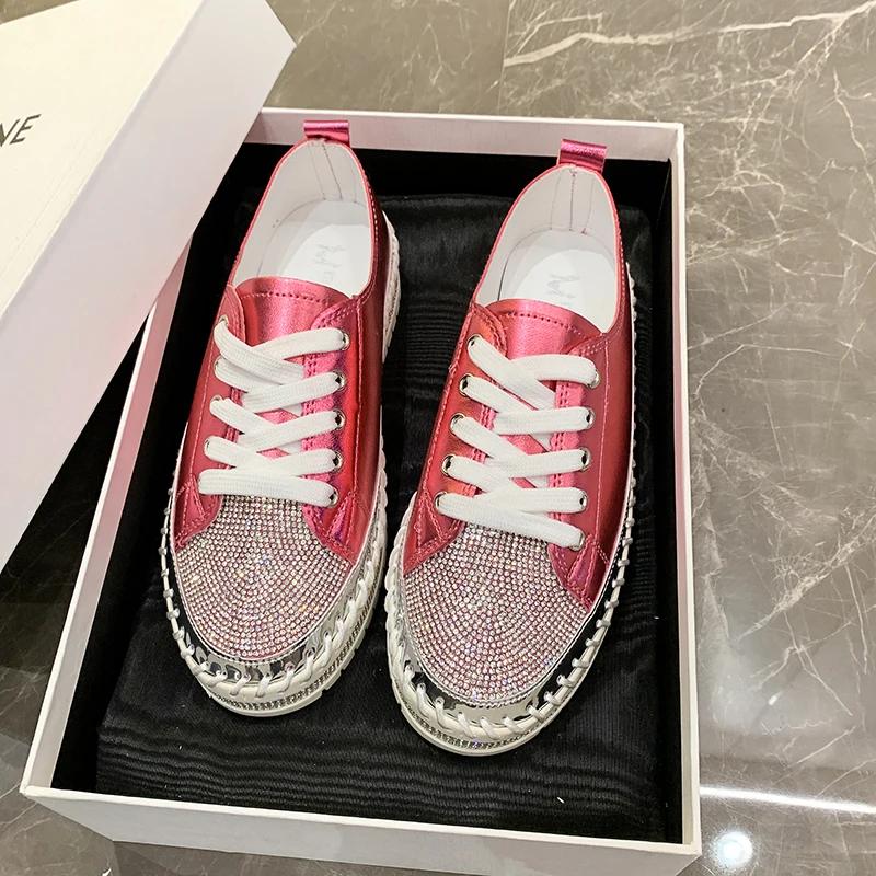 2026 Sneaker Dicke Sohlen Lässig PU Gehen Flache Schuhe Dicke Sohle Schuhe Damen Sneaker