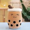 Non-Toxic Cute Milk Tea Cup Plush Pillow Toy 24Cm Simulation Pearl Milktea Decor Funny Doll Gift For Home Office Decor