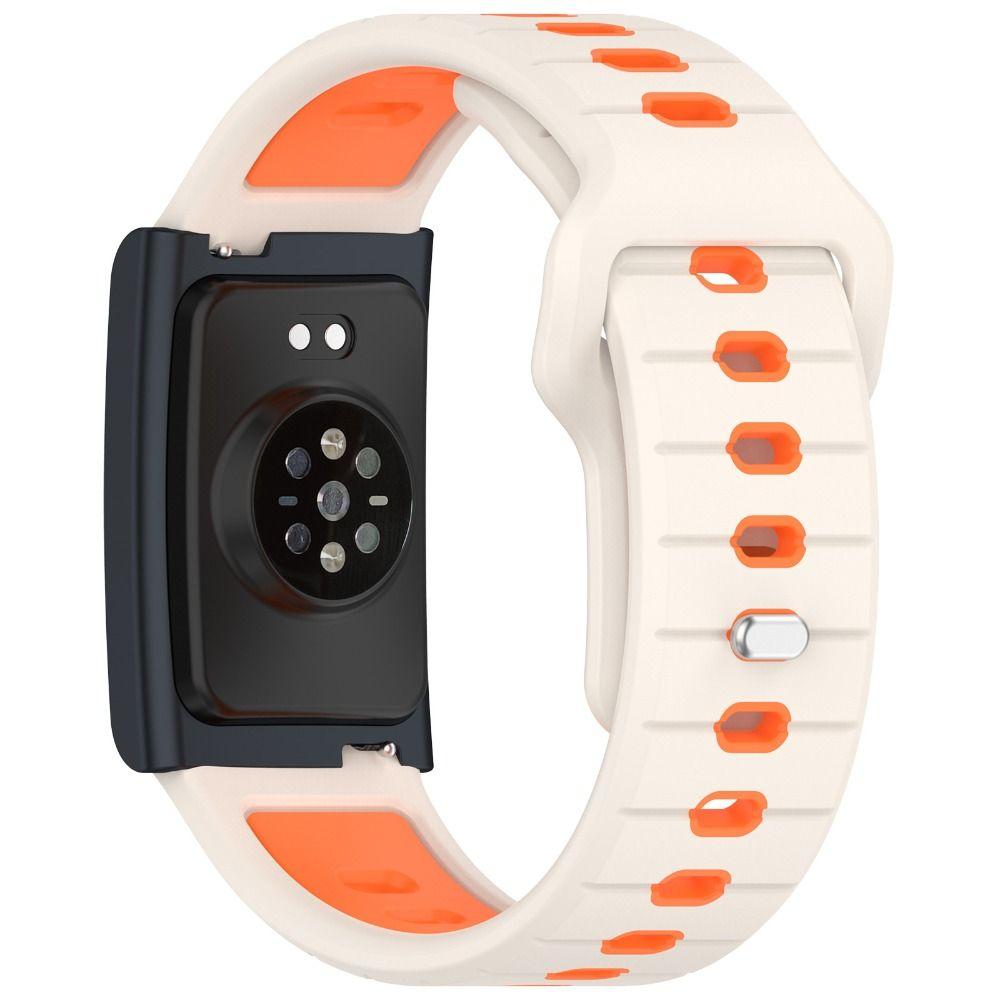 Silicone Fitness Tracker Band Replacement Two-Toned Quick-Release Wristband Breathable 22mm Watch Strap for Amazfit Helio Strap