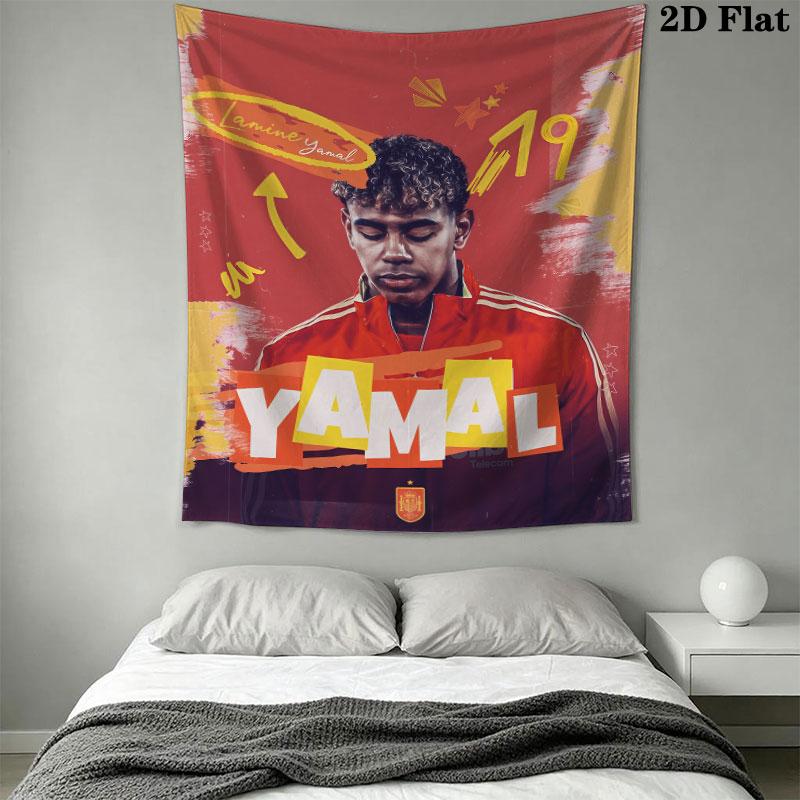 Lamine Yamal Rise Wall Hanging Printed Fabric Blanket Decorative Tapestries for Bedroom Living Room Home Decor