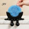 Draining Rack for Kitchen 3D Printed Smiling Face Sponge Holder, Cartoon Character Dish Drying Hollow Diversion Holder with Drainage Design,