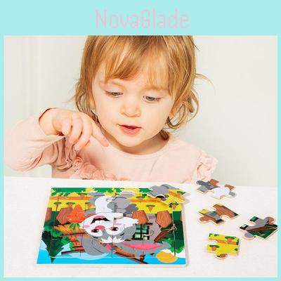 Wooden Kid Puzzle Board With Animal Pictures For Toddler Education And Cognitive Skills