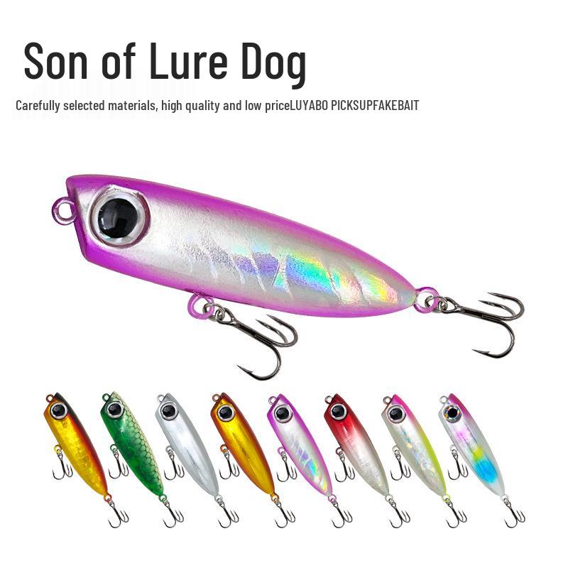 Zig-Zag Surface Popper Minnow Lure 3.5g 4.5cm for Bass Fishing