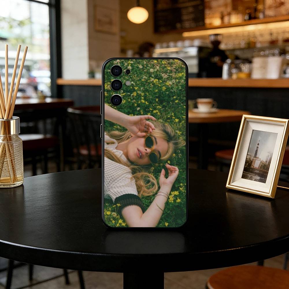 Pop singer Sabrina Carpenter Phone Case For Samsung S25,S24,S21,S22,S23,S30,Ultra,S20,Plus,Fe,Soft Silicone Black Cover