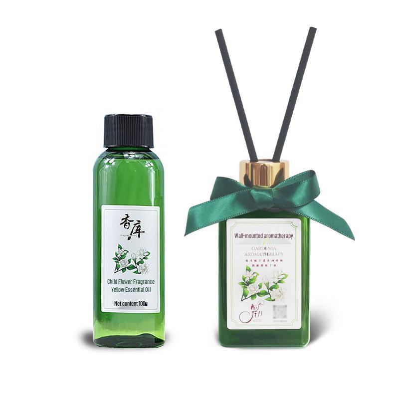 Wall-Mounted Aroma Diffuser with Gardenia Essential Oil Refill - Long-Lasting Fragrance for Home, Bedroom, Bathroom, Deodorizing. Hilton Refill + Aroma Bottle