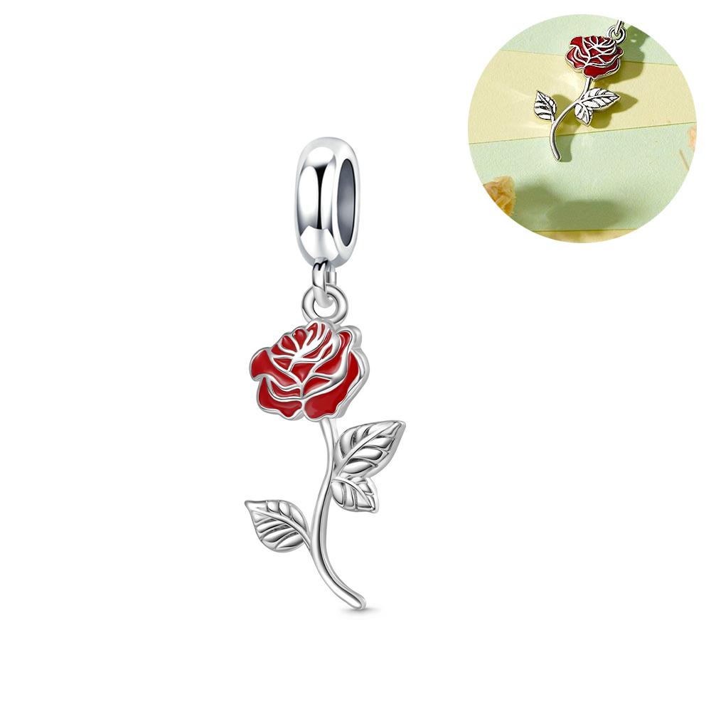 925 Silber Tulpe Lotusblume Traumfänger Anhängerperle für Armband Halskette DIY Schmuck Geschenke