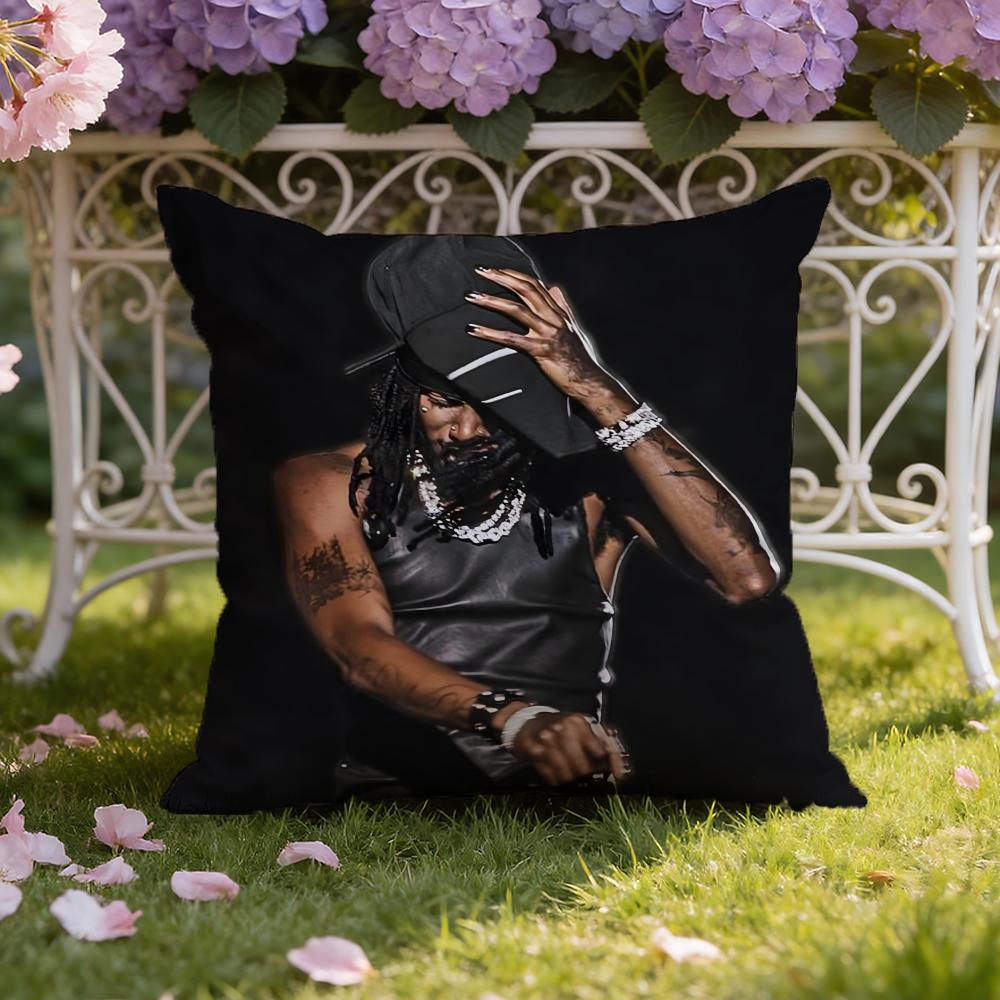 P-Playboi CartiS Cushion Cover Home & Car Dual-Scene Pillow Cover: Reversible for Premium Comfort