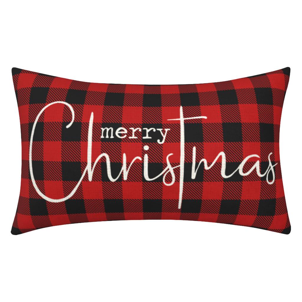 Christmas Decorative Pillowcase 2-Piece Set Merry Christmas Sofa Cushion Cover Believe Waist Pushcase