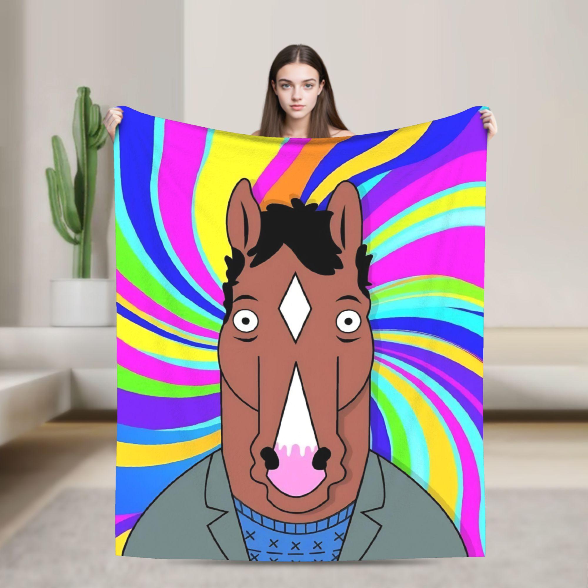 BoJack Horseman Blankets Quality Soft Warm Throw Blanket Winter Camping Couch Bed Fashion Bedspread 30x40in