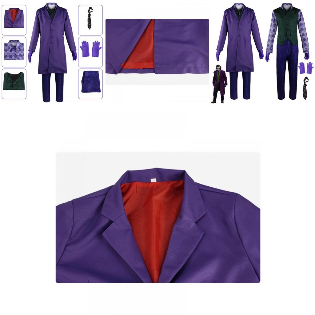 The Dark Knight Joker Suit Coat Cosplay Costume For Halloween And More