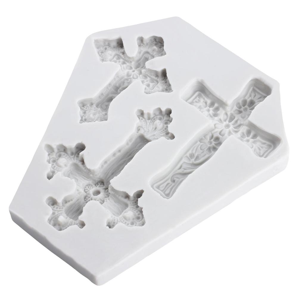 Cross Silicone Mold Cross Fondant Molds Cake Decorating Tools Cupcake Topper Candy Sugar Craft Gum Paste Polymer Clay