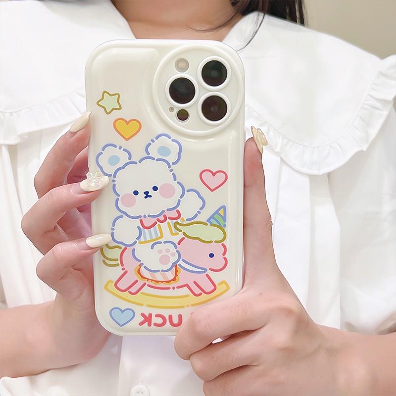 Zhitai Cartoon Air Cushion Case for Apple iPhone 14 Pro/15, New X50/60 Protective Cover
