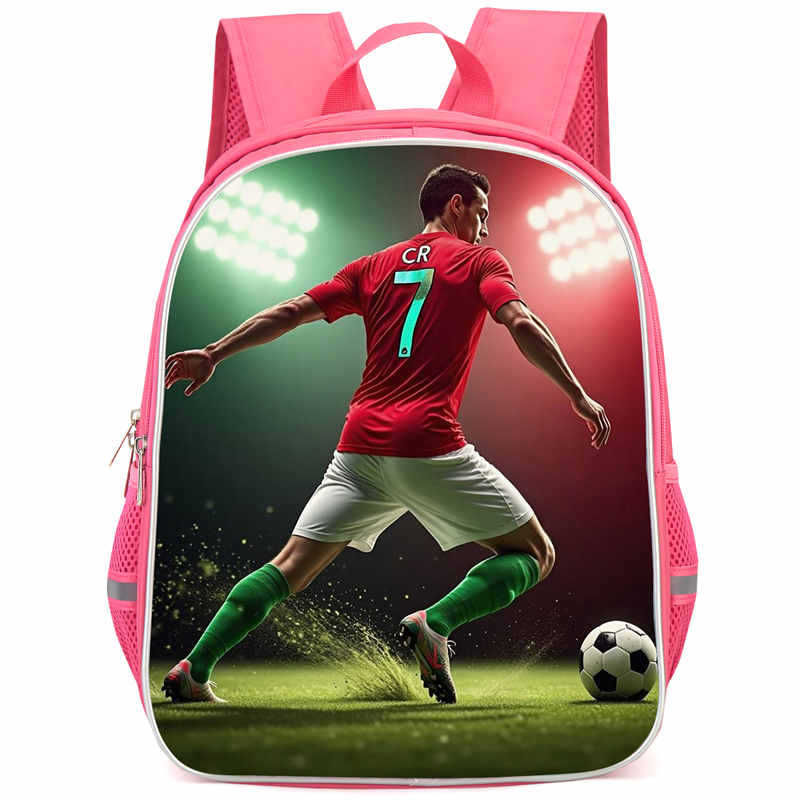Cr7 Rucksack Hochauflösender Druck Große Kapazität Multifunktion Reißverschluss Oxford Rückenschutz Leichter Rucksack