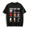 Cute Medical Element Print Casual Top For Men Women Pure Cotton T-shirt