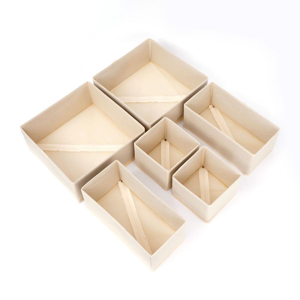 Non-Woven Underwear Storage Box Without Lid Foldable Bra Storage Boxes Space Saving Breathable Underwear Organizer