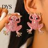 Jewelry Frog for Women, Rhinestone Stud Earrings, Sparkly Cute Sweet Cool Accessories Animal Brooch Pin, Vintage Boho Summer Beach Vacation Statement