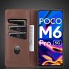 Magnetic Adsorption Leather Fitted Case for Xiaomi POCOPHONE POCO M6 Pro (5G) 6.79" Flip Cover Case Protective Case Fundas Coque