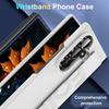 Ultra-thin Matte Silicone Wrist Strap Phone Case for Samsung Galaxy Fold 7 6 5 4 3 5G Folding Shockproof Hard Back Cover
