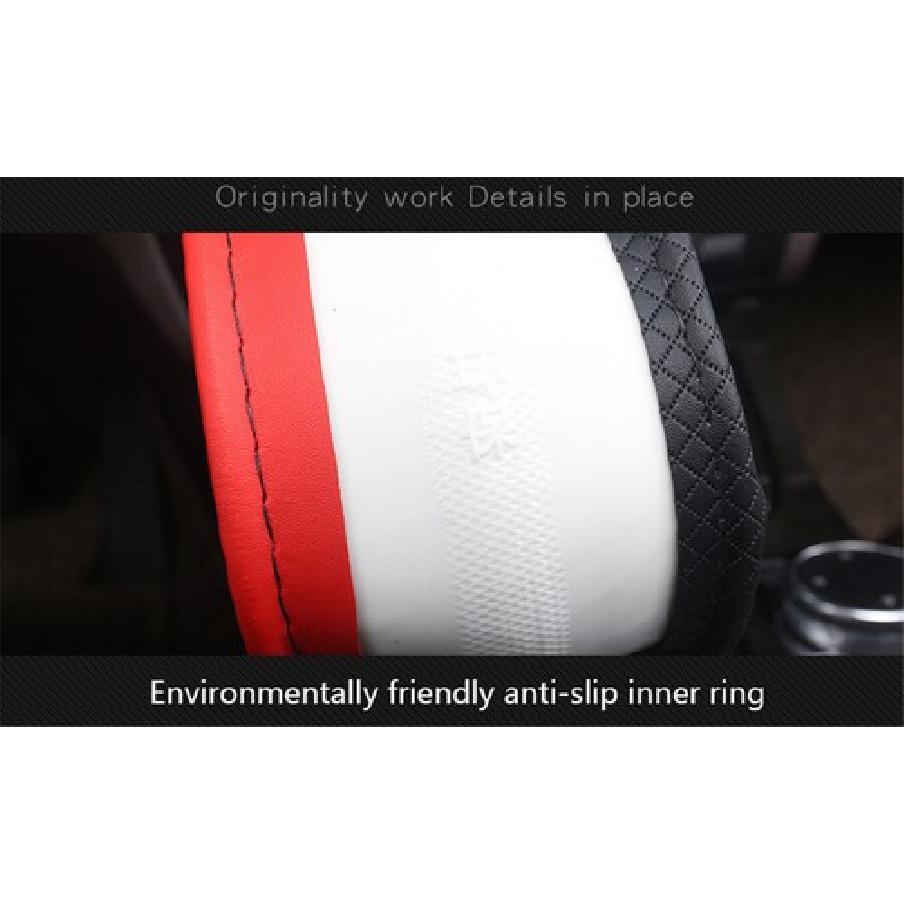 1PC PU Universal Car Sport Auto Steering Wheel Covers Anti-Slip Automotive 38CM