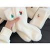 10-1 Pairs Autumn and Winter Socks, Children's White Mink Fur Christmas Socks, Snowman Santa Claus Christmas Tree Elements, Thickened Warm Socks