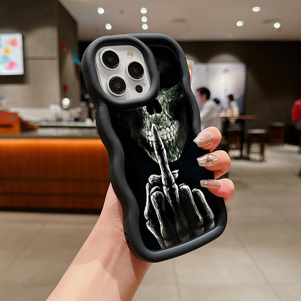 Macaron Soft TPU Phone Case for Samsung A12 A13 A14 A15 A20 A23 A24 A25 A52 A53 A54 A55 J7 S20 S23 FE S24 Ultra Cover Ae56 Art Cartoon Middle Finger