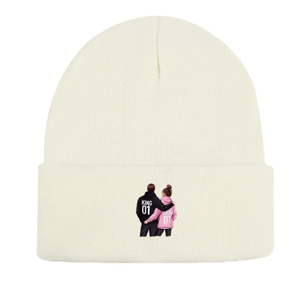 Heart Chile Flag Print Knitted Hat Beanie, Skull Cap Winter Windproof Casual Bonnet Knit Cap Beanie