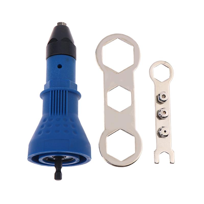 

Electric Rivet Nut Gun Pull Drill Riveter Conversion Adapter For Cordless Rivete Nozzle Nut Tool Multifunction Nail Gun Tool синій