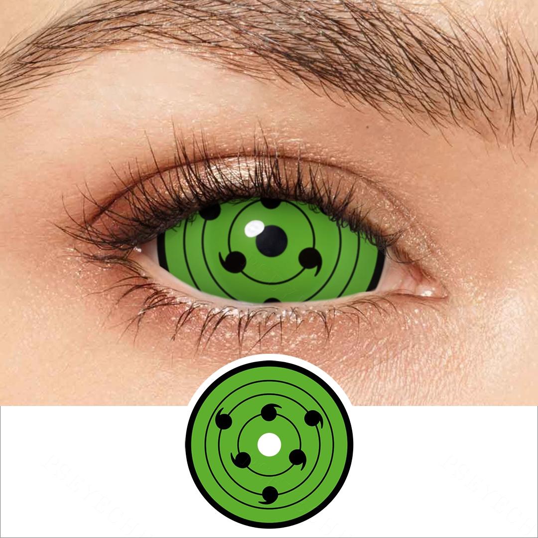 

22MM Sharingan Sclera Lenses Three Magatama Halloween Контактні лінзи Аніме Косплей Очні контакти Саске Мангекьо Ріннеган Очні контакти 22MM