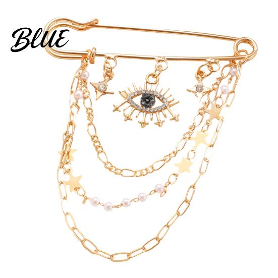 Electroplated Brooch Gold Safety Pin for Women Sweater Shawl Clips