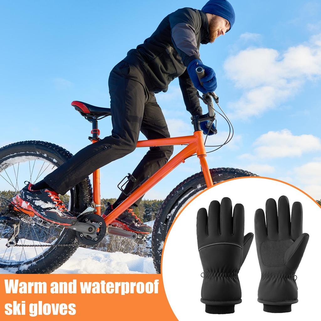 Snowboarding Gloves Breathable Snow Mittens Weatherproof 5-Finger Gloves For Outdoor Sports Winter Cycling Snowboarding Skiing