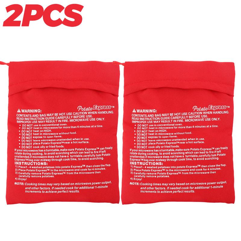 1-10pcs Microwave Potato Bag Reusable Roasted Potato Corn Pouch Microwave Baking Cotton Bag Portable Home Kitchen Cooker Gadgets