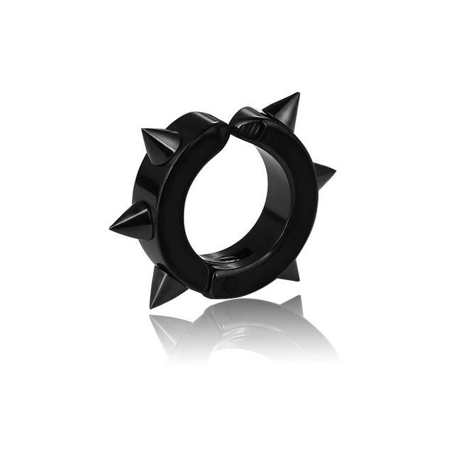 

1-15 Pieces Clip on Earrings Set for Men Stainless Steel Black Fake Piercing Earring Mens Hoop Non-piercing Earrings