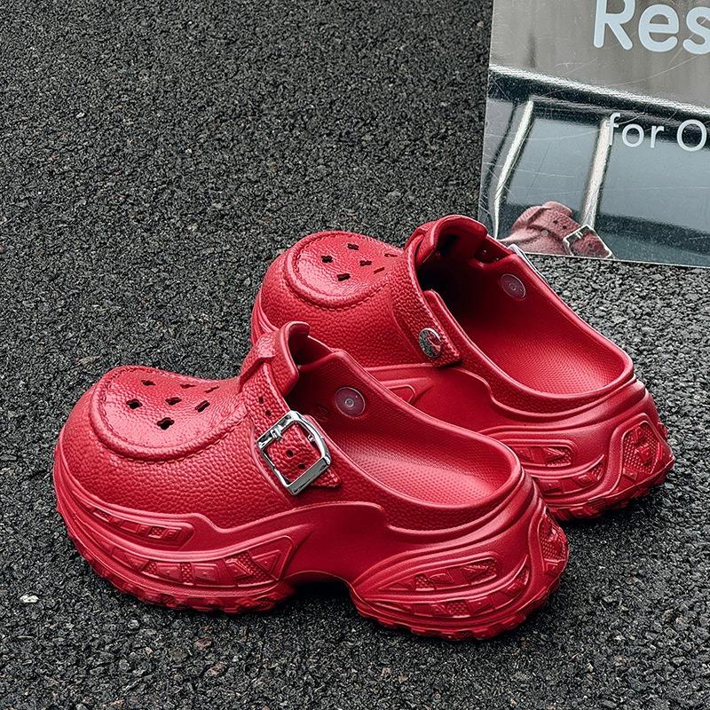 Hole shoes women's summer trend outer wear platform beach sandals sports fashion outdoor non-slip slippers