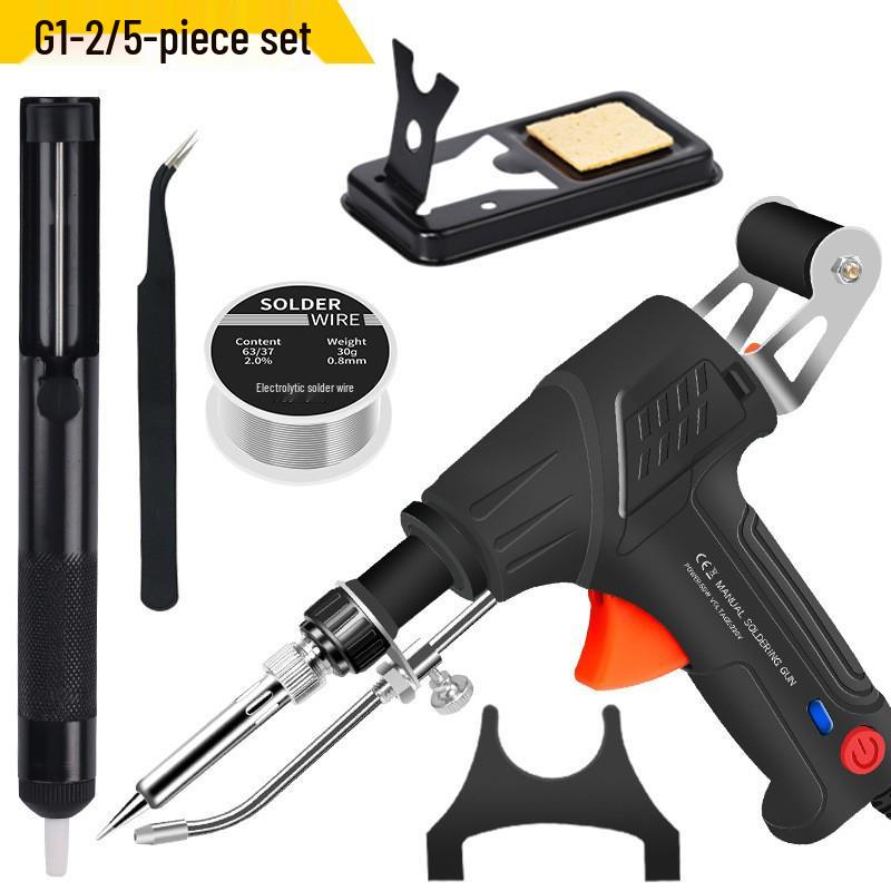 60W Handheld Auto Soldering Gun with Inner Heating, Solder Feed, and Constant Temp for Household Use