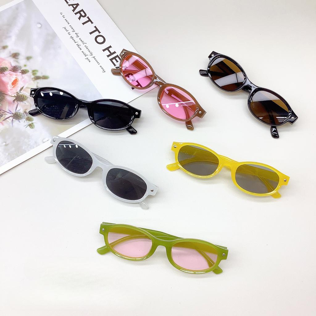 Fashion Oval Frame Baby Sunglasses Sun Protection Uv Protection Uv400 Children'S Sunglasses Boys And Girls Glasses