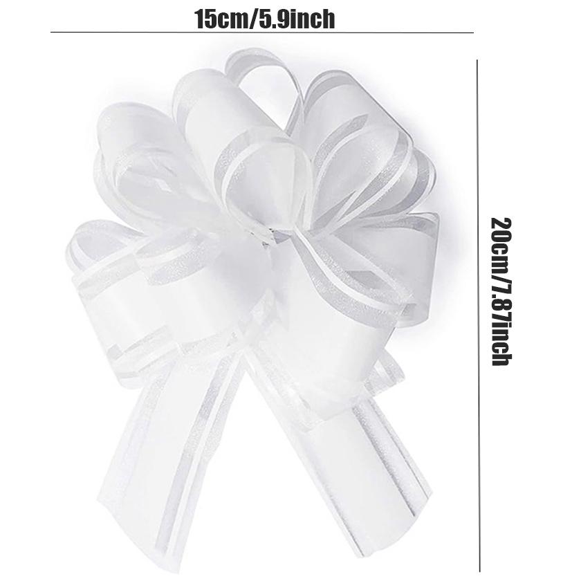 2pcs Large Pull Bow Ribbon Colorful Pull Flower For Wedding Cars Birthday Christmas Presents Gift Decoration Party Favor Supply