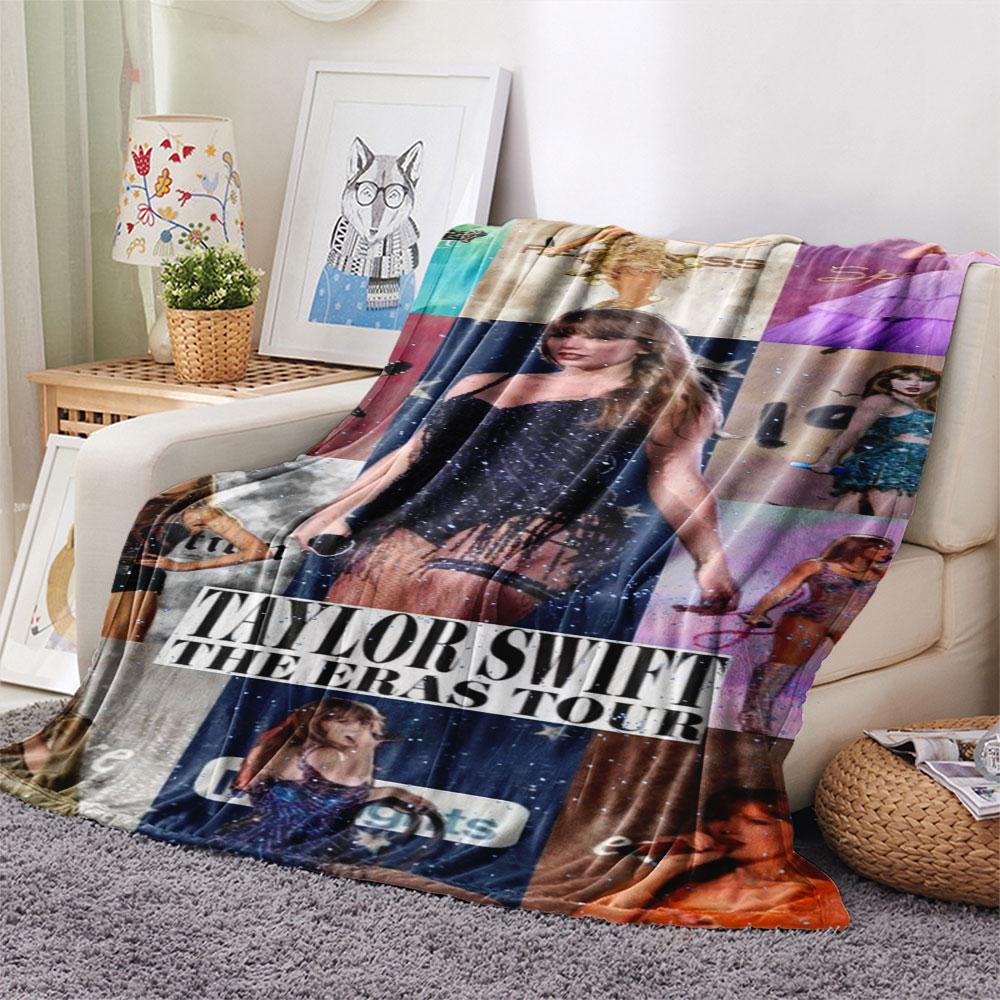 Taylor Swift printing Flannel Blanket Bedroom Sofa Camping Warm blanket Gifts for family and friends-MJ004