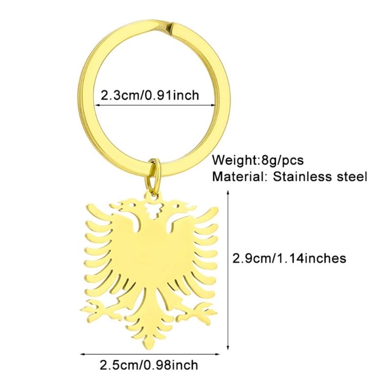 Portachiavi Aquila Albanese Elegante Portachiavi a Forma di Aquila Accessorio per Uomini Donne