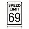Metal Wall Art Vintage Speed Limit 69 Sign Retro Garage Decor Man Cave Gift