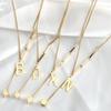 Alphabet Letter Pendant Necklace Gold Color A-Z Letter Clavicle Chain Women Choker  Birthday Gift
