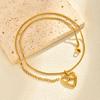 Stainless Steel Heart Infinity Pendant Necklace Plated 18K Gold Wind Niche Snake Chain Necklace Nc-2435