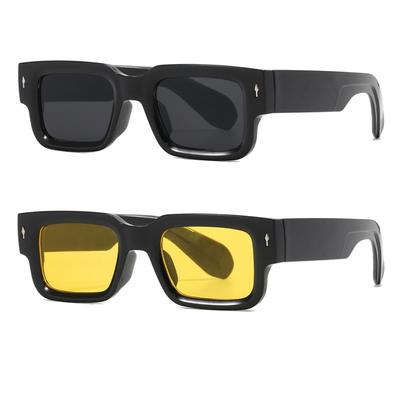 Quality 2Pcs Square Sunglasses Men Premium Designer Latest Stylish Rectangular Sun Glasses for Women Driving Eye Wear
