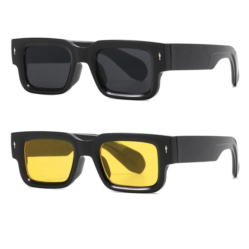 

2Pcs Square Sunglasses Men Luxury Brand Designer New Fashion Rectangle Sun Glasses For Women Driving Eyewear