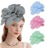 New 27cm Rose Flower Headpiece Multi-layered Handmade Bridal Headband Stripe Corsage Apparel Shoes and Bags